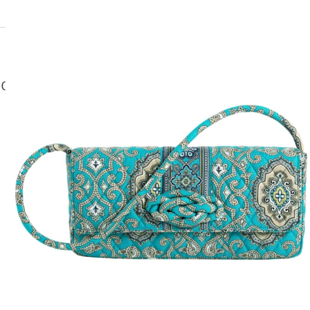NWT Vera Bradley Knot Just a Clutch Totally Turq